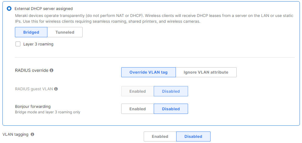 Meraki Dashboard — RADIUS Server Configuration