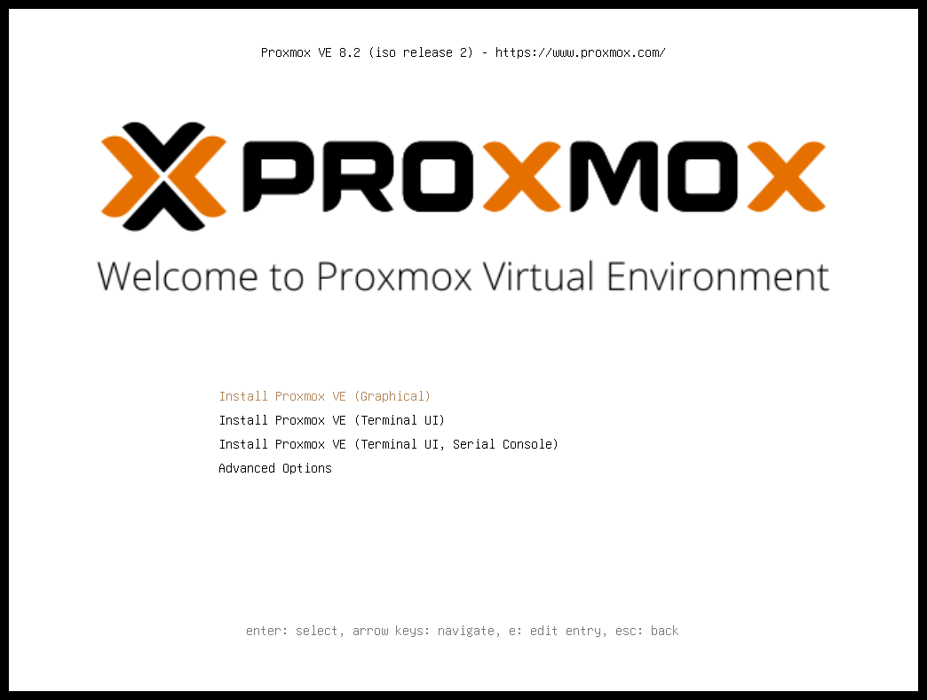 Proxmox VE Grub Boot Menu