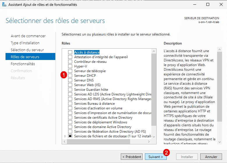 เลือก DHCP Server Role ใน Server Manager