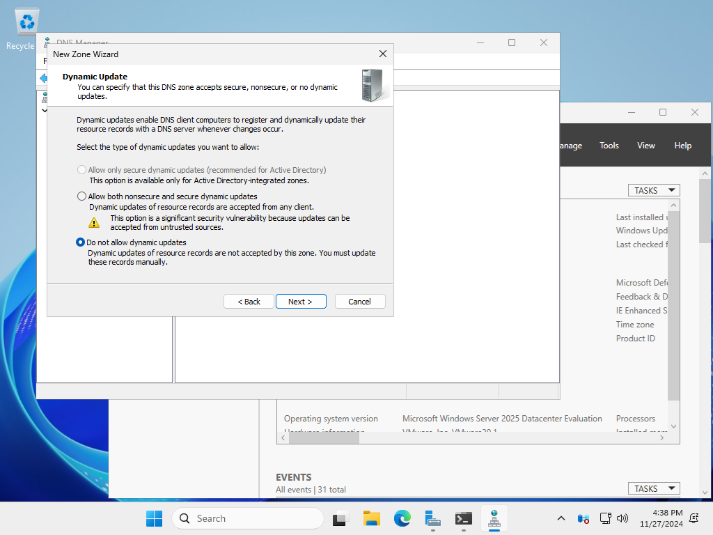 DNS Zone completed — พร้อมเพิ่ม records